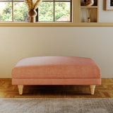 Bampton Banquette Footstool Salmon Oak Feet from Roseland Furniture