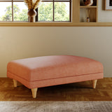 Bampton Banquette Footstool Salmon Oak Feet from Roseland Furniture
