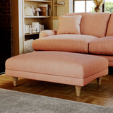 Bampton Banquette Footstool Salmon Oak Feet from Roseland Furniture