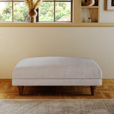 Bampton Banquette Footstool Silver Beech Feet from Roseland Furniture