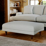 Bampton Banquette Footstool Sky Beech Feet from Roseland Furniture