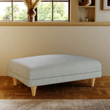 Bampton Banquette Footstool Sky Oak Feet from Roseland Furniture