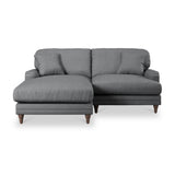 Bampton 3 Seater Chaise Sofa LH Charcoal Beech Feet from Roseland Furniture