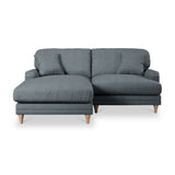 Bampton 3 Seater Chaise Sofa LH Granite Oak Feet from Roseland Furniture