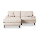 Bampton 3 Seater Chaise Sofa LH Cream Beech Feet from Roseland Furniture