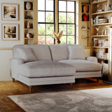 Bampton 3 Seater Chaise Sofa LH Silver Beech Feet from Roseland Furniture
