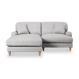 Bampton 3 Seater Chaise Sofa LH Silver Oak Feet from Roseland Furniture