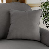 Bampton 3 Seater Chaise Sofa Charcoal from Roseland Furniture