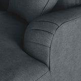 Bampton 3 Seater Chaise Sofa Granite Beech Feet from Roseland Furniture