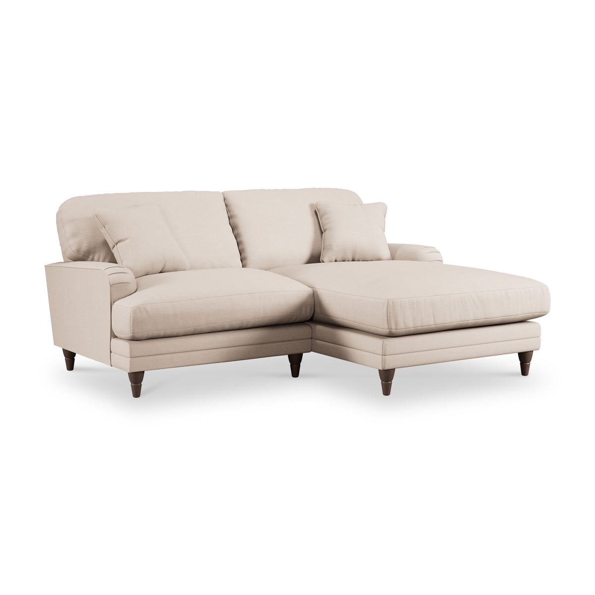 Bampton 3 Seater Chaise Sofa Cream from Roseland Furniture
