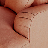 Bampton 3 Seater Chaise Sofa RH Salmon Beech Feet from Roseland Furniture