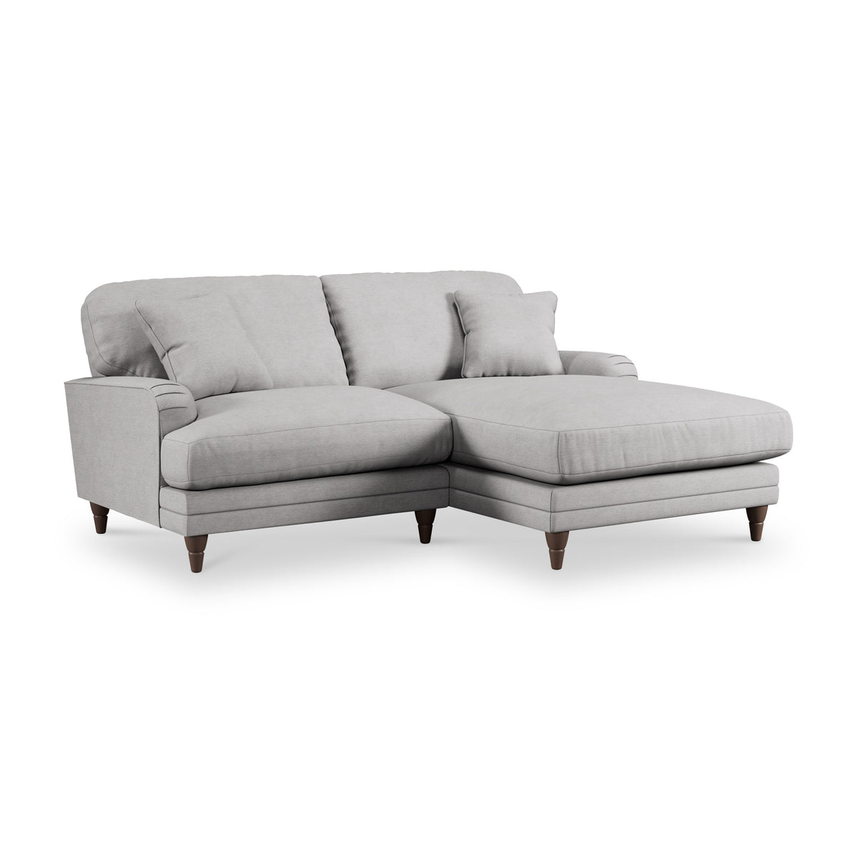 Bampton 3 Seater Chaise Sofa RH Silver Beech Feet from Roseland Furniture