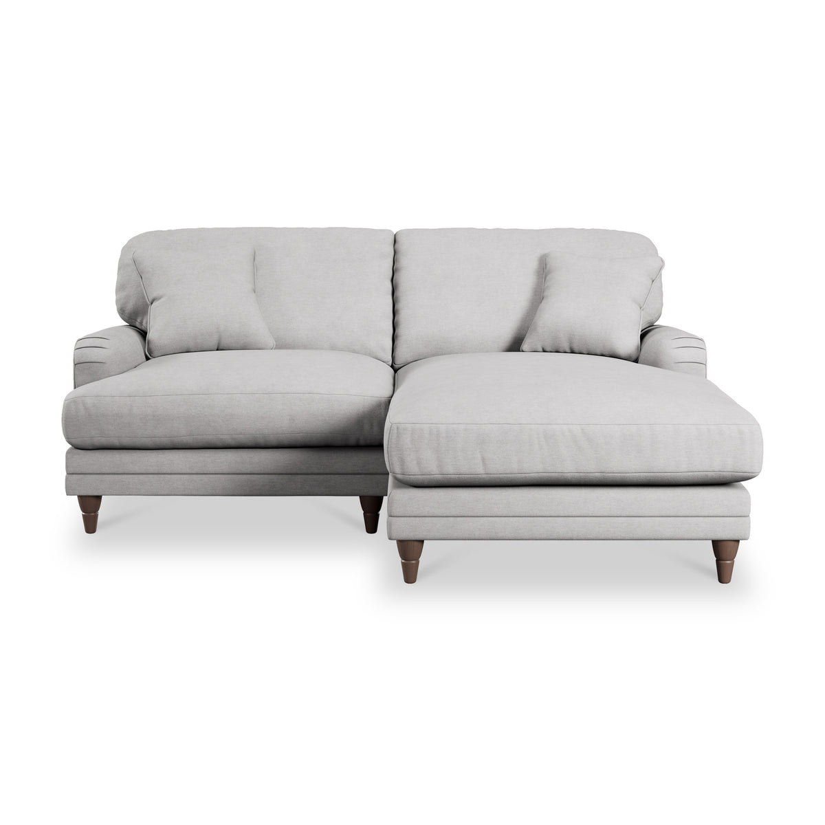 Bampton 3 Seater Chaise Sofa RH Silver Beech Feet from Roseland Furniture