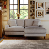 Bampton 3 Seater Chaise Sofa RH Silver Beech Feet from Roseland Furniture