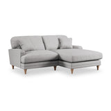 Bampton 3 Seater Chaise Sofa RH Silver Oak Feet from Roseland Furniture