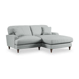 Bampton 3 Seater Chaise Sofa RH Warm Grey Beech Feet from Roseland Furniture