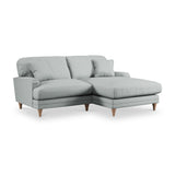Bampton 3 Seater Chaise Sofa RH Warm Grey Oak Feet from Roseland Furniture