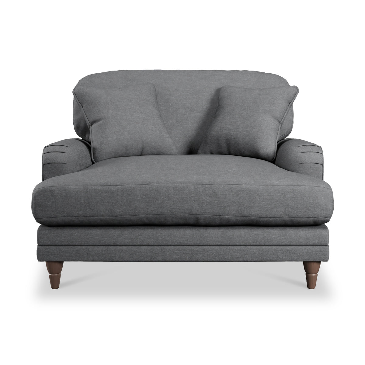 Bampton Snuggle Armchair Charcoal Beech Feet from Roseland Furniture