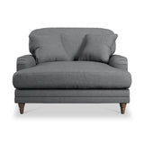 Bampton Snuggle Armchair Charcoal Beech Feet from Roseland Furniture