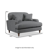 Bampton Snuggle Armchair Charcoal Beech Feet from Roseland Furniture