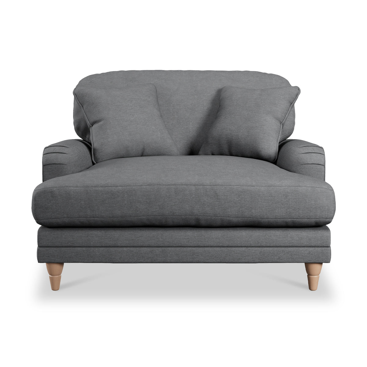 Bampton Snuggle Armchair Charcoal Oak Feet from Roseland Furniture