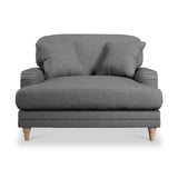 Bampton Snuggle Armchair Charcoal Oak Feet from Roseland Furniture