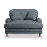 Bampton Snuggle Armchair Granite Oak Feet from Roseland Furniture