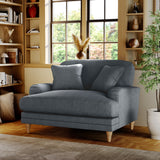 Bampton Snuggle Armchair Granite Oak Feet from Roseland Furniture