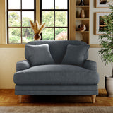 Bampton Snuggle Armchair Granite Oak Feet from Roseland Furniture