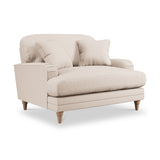 Bampton Snuggle Armchair Cream Oak Feet from Roseland Furniture