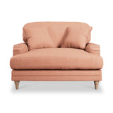 Bampton Snuggle Armchair Salmon Oak Feet from Roseland Furniture