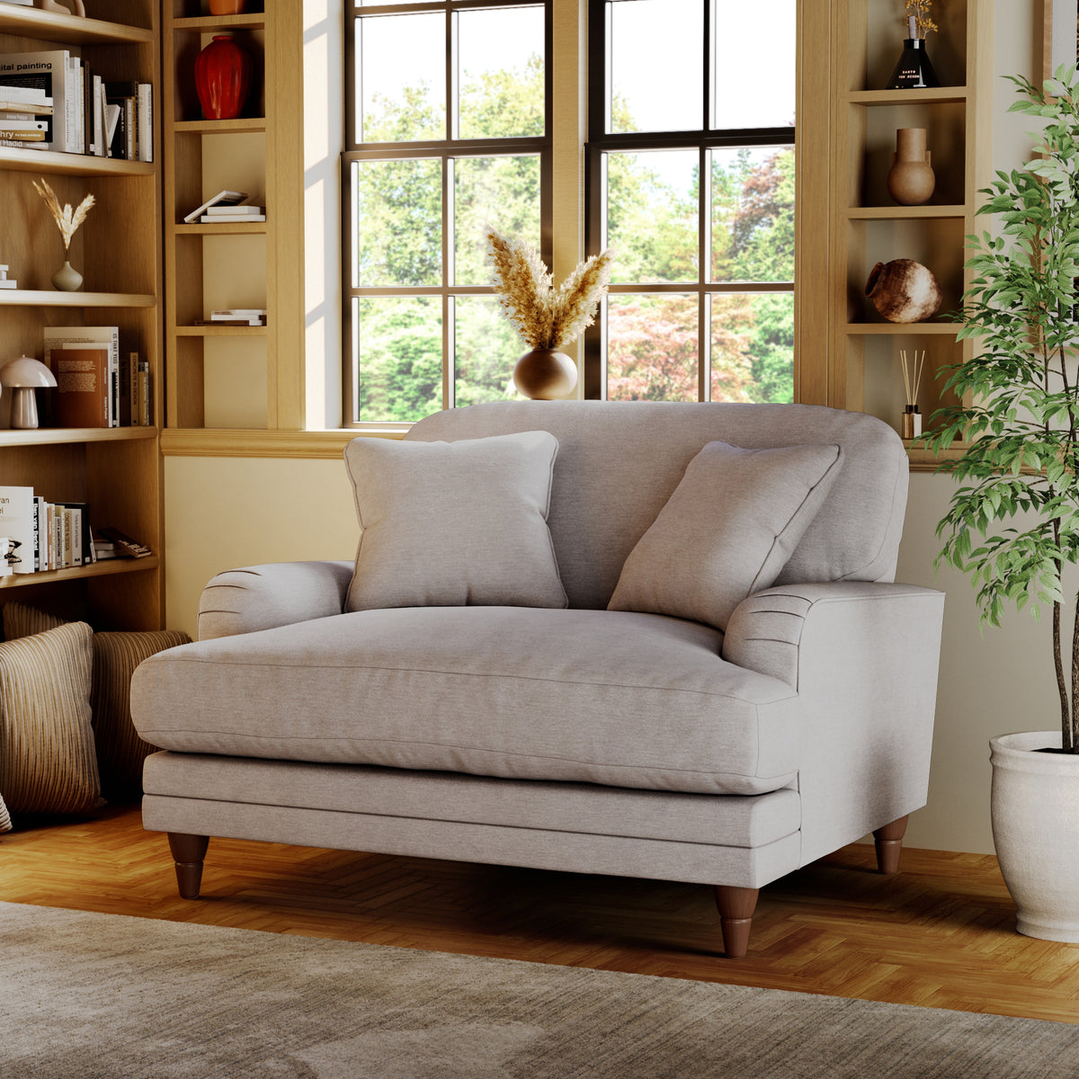 Bampton Snuggle Armchair Silver from Roseland Furniture