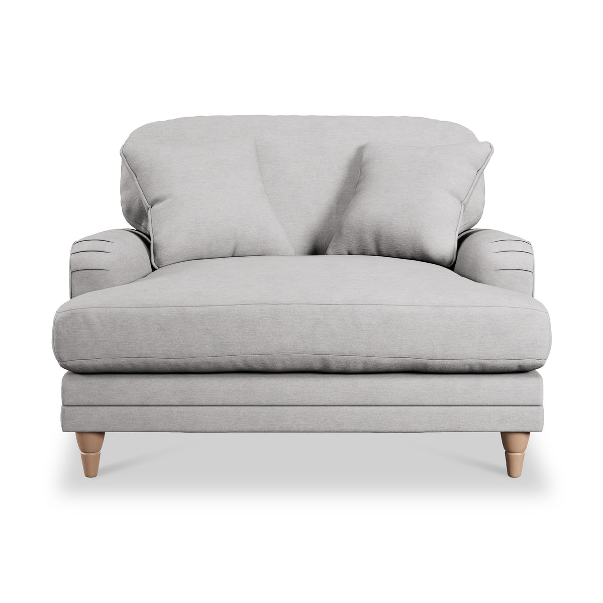 Bampton Snuggle Armchair Silver Oak Feet from Roseland Furniture