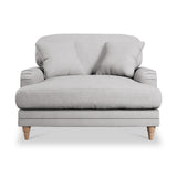Bampton Snuggle Armchair Silver Oak Feet from Roseland Furniture
