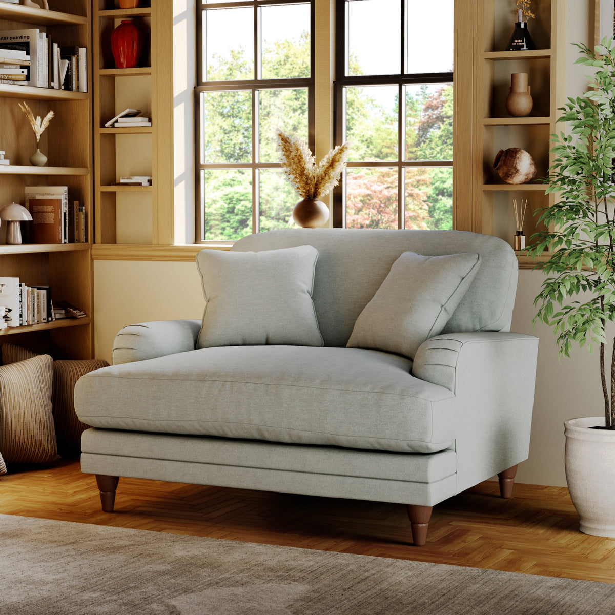 Bampton Snuggle Armchair Sky from Roseland Furniture