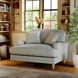 Bampton Snuggle Armchair Sky Oak Feet from Roseland Furniture