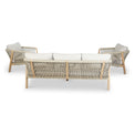 Martinique 3 Seat Outdoor Sofa Set with 2 Tables