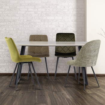 Nora White 140cm Rectangular Dining Table