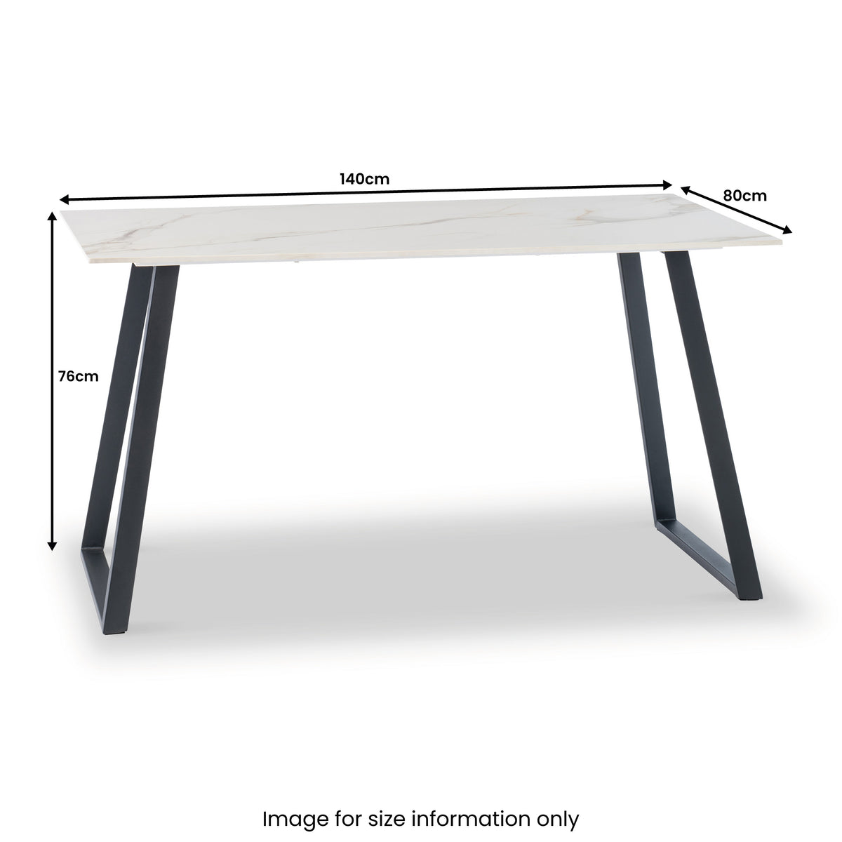 Nora White 1.4m Rectangular Dining Table for dining room