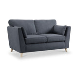 Osten 2 Seater Sofa Navy Oak Feet from Roseland Furniture