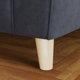 Osten 2 Seater Sofa Navy Oak Feet from Roseland Furniture