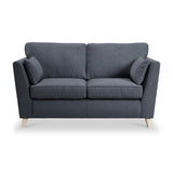 Osten 2 Seater Sofa Navy Oak Feet from Roseland Furniture