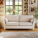 Osten 3 Seater Sofa Stone Oak Feet from Roseland Furniture