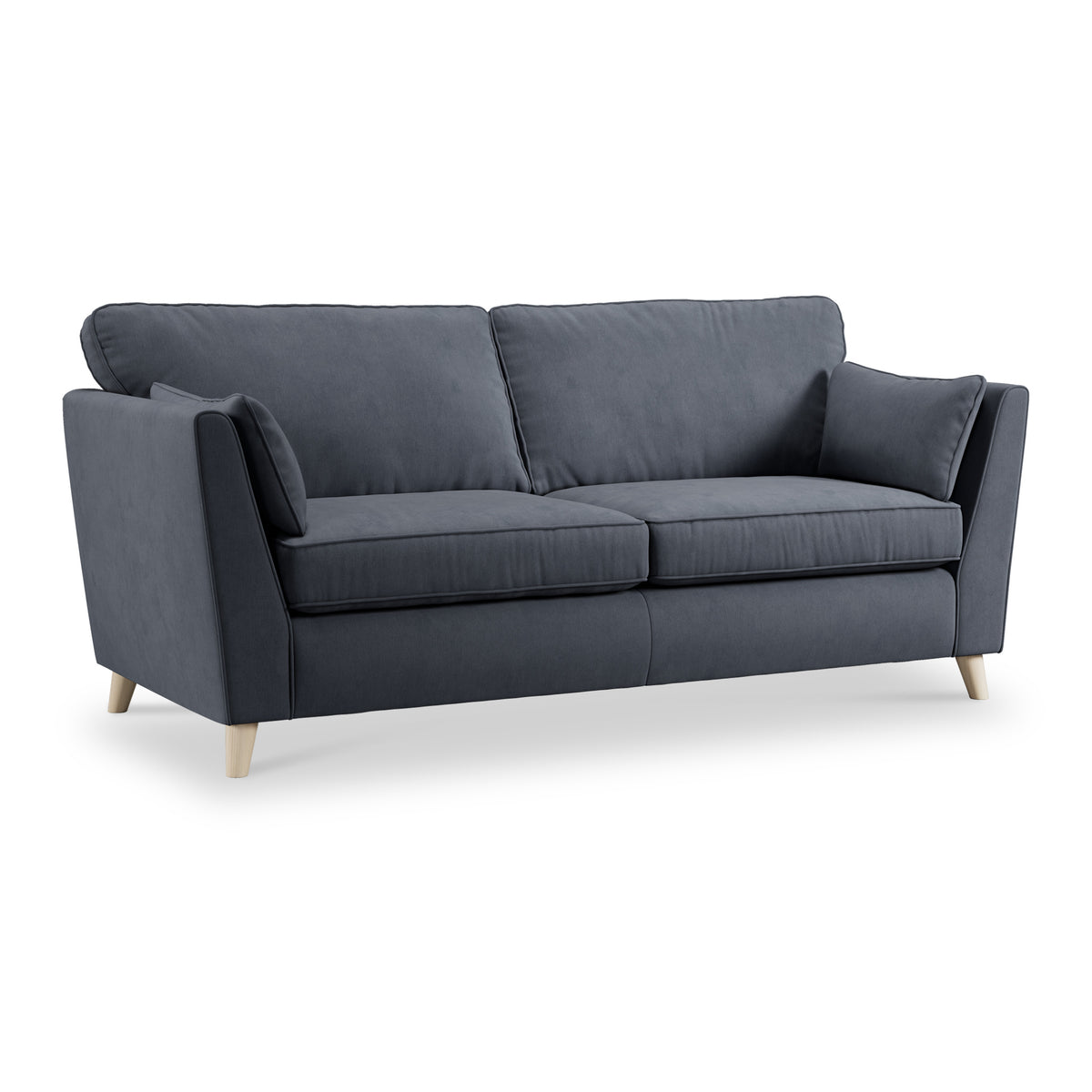 Osten 3 Seater Sofa Navy Oak Feet from Roseland Furniture