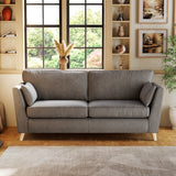 Osten 3 Seater Sofa Pewter Oak Feet from Roseland Furniture