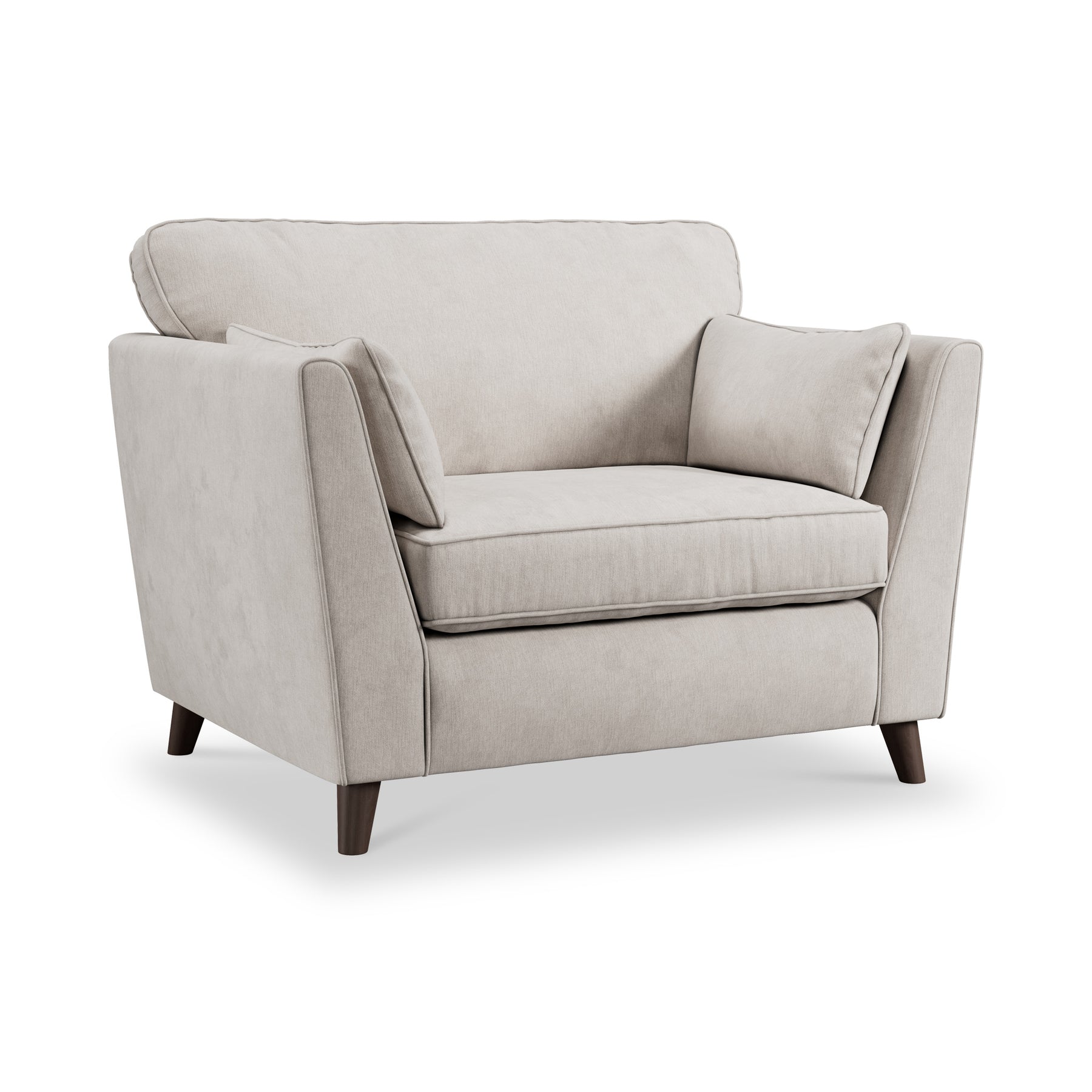 Osten Snuggler Armchair Stone Beech Feet from Roseland Furniture