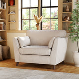 Osten Snuggler Armchair Stone Beech Feet from Roseland Furniture