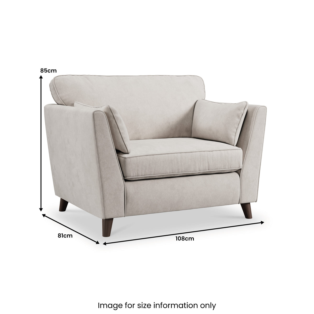 Osten Snuggler Armchair Stone Beech Feet from Roseland Furniture