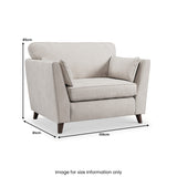 Osten Snuggler Armchair Stone Beech Feet from Roseland Furniture