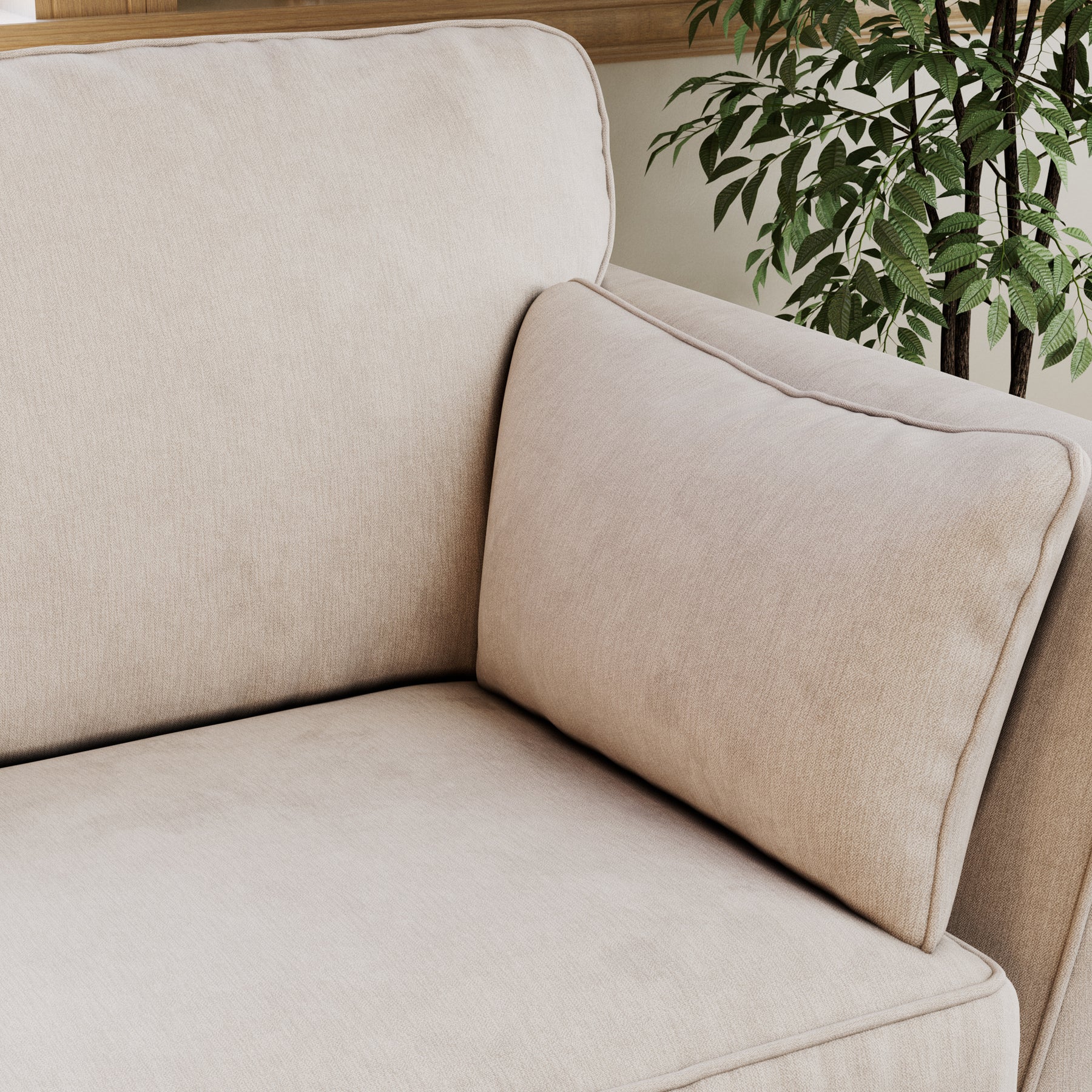 Osten Snuggler Armchair Stone Beech Feet from Roseland Furniture